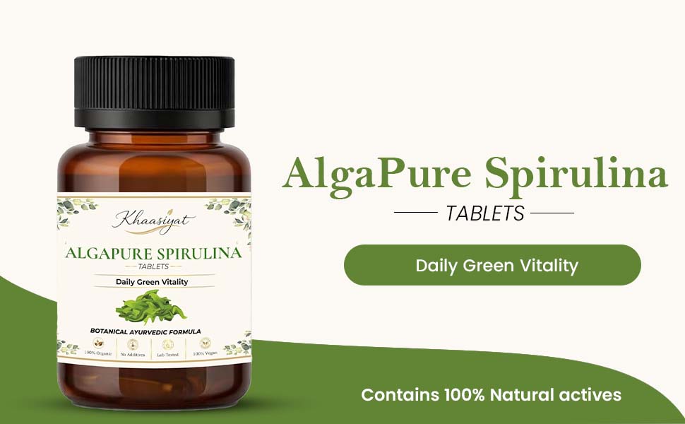AlgaPure Spirulina Tablets, 60 Tablets