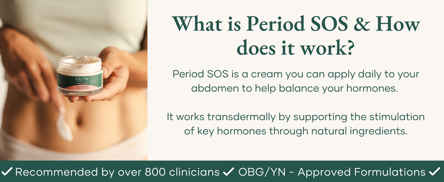 Period SOS Topical Wild Yam Cream Glow by Hormone University