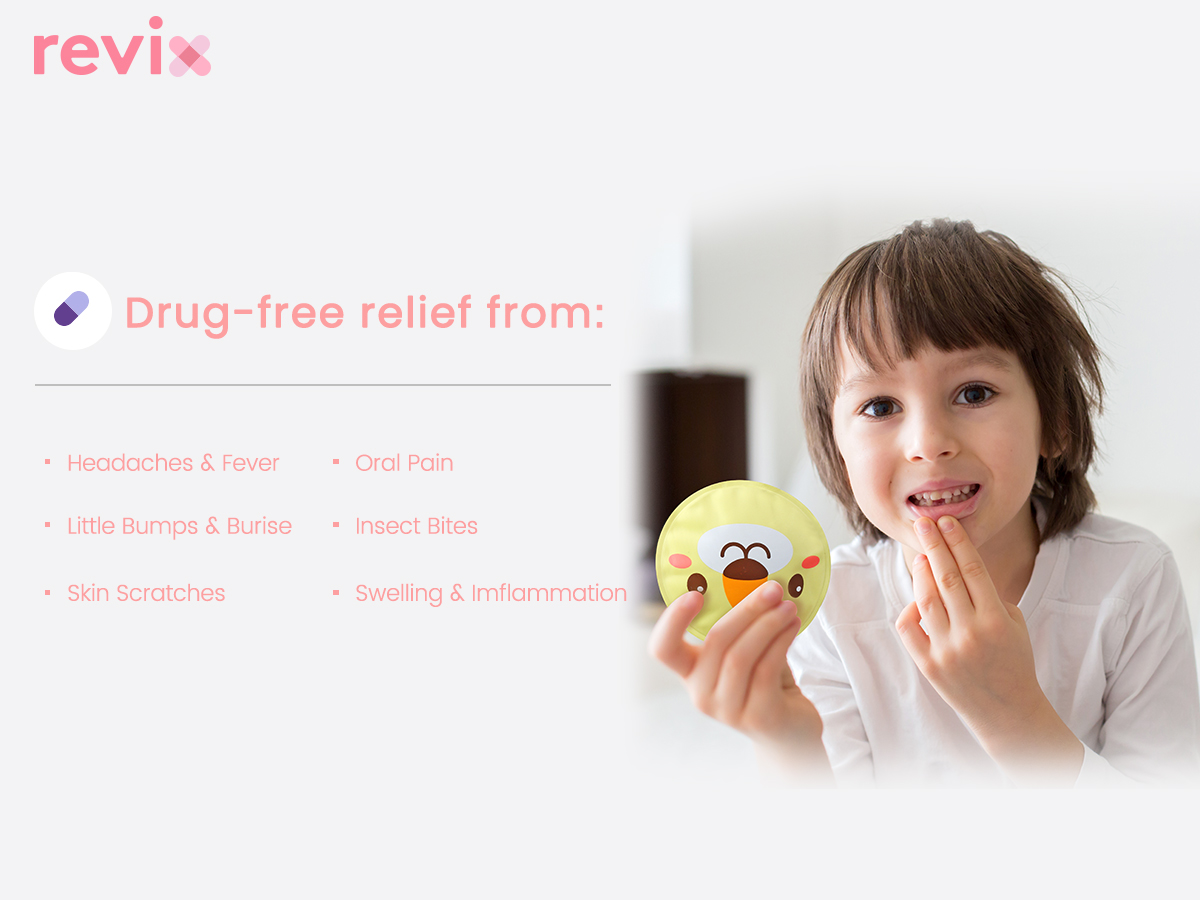 REVIX Kids Ice Packs - Reusable Gel Cold Packs for Toddlers and Babies