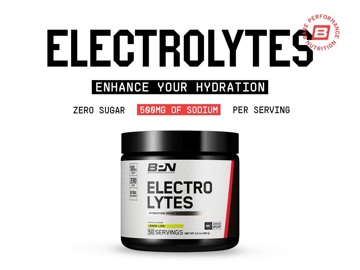 BARE PERFORMANCE NUTRITION BPN Electrolytes Go Packs Hydration Drink Mix | Sugar Free Electrolyte Powder | 500mg Sodium per Serving | Naturally Sweetened | Lemon Lime, 30 Servings