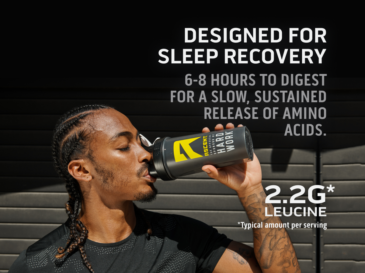 Ascent Casein Protein Powder, Micellar Casein Isolate, Chocolate, 2 lb