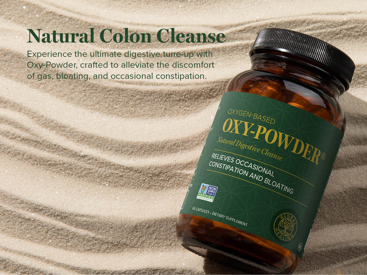 Global Healing Oxy-Powder Colon Cleanse, Magnesium Oxide, 60 Capsules