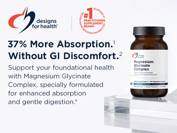 Designs for Health Magnesium Glycinate Complex, High Absorption, 90 Count