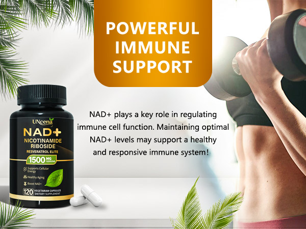 NAD Supplement 1500mg - Liposomal NAD+ Resveratrol - 120 Capsules