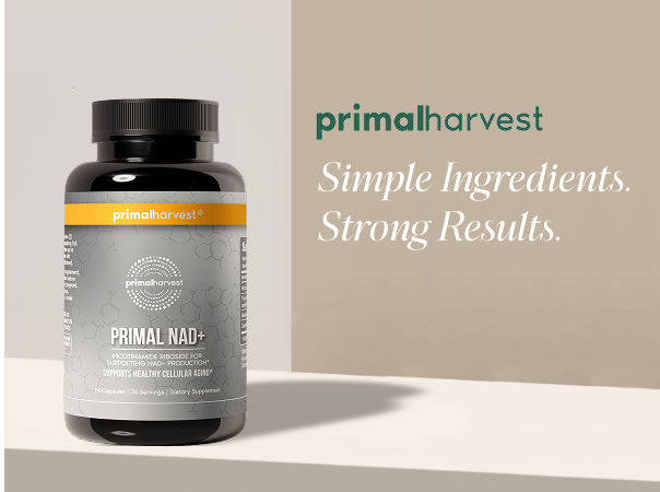 Primal Harvest NAD+ - Daily Vegan Supplement, Gluten & Dairy Free