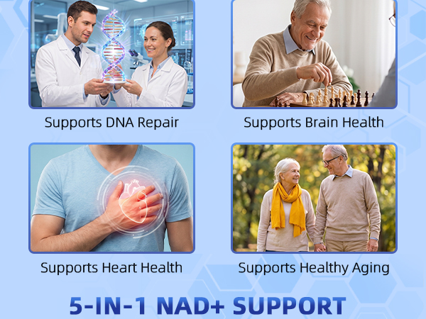 NMN Supplement 1000mg, 4-in-1 Liposomal NMN for NAD+ Supplement 60 Capsules