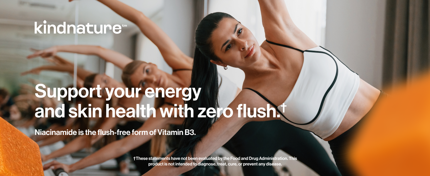 kindnature Vitamin B3 Niacinamide Gummies 500mg – Flush-Free Niacin Supplement – Supports Skin, Energy & Nervous System Wellness – Vegan, Gluten-Free, Soy-Free – 90 Gummies