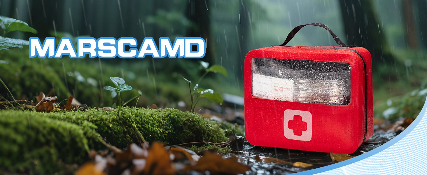 Marscamd Waterproof Empty First Aid Bag with a Detachable Panel