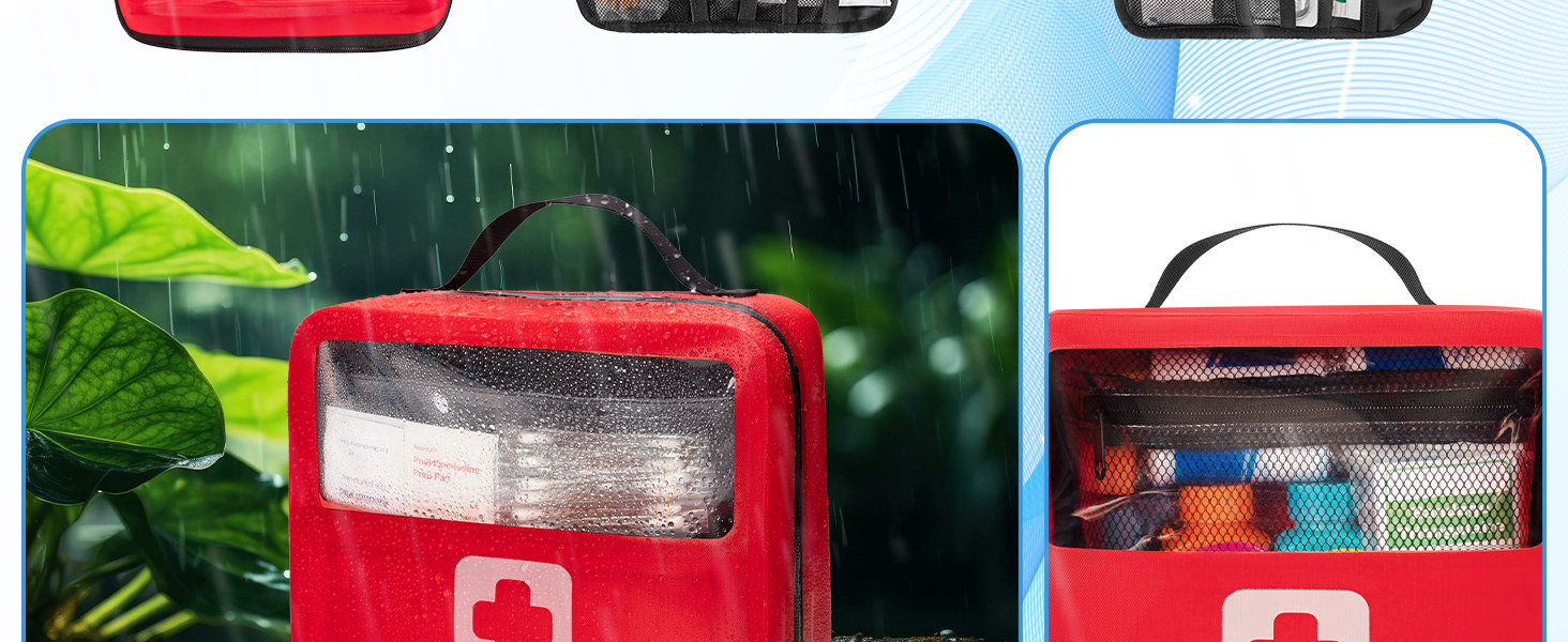 Marscamd Waterproof Empty First Aid Bag with a Detachable Panel