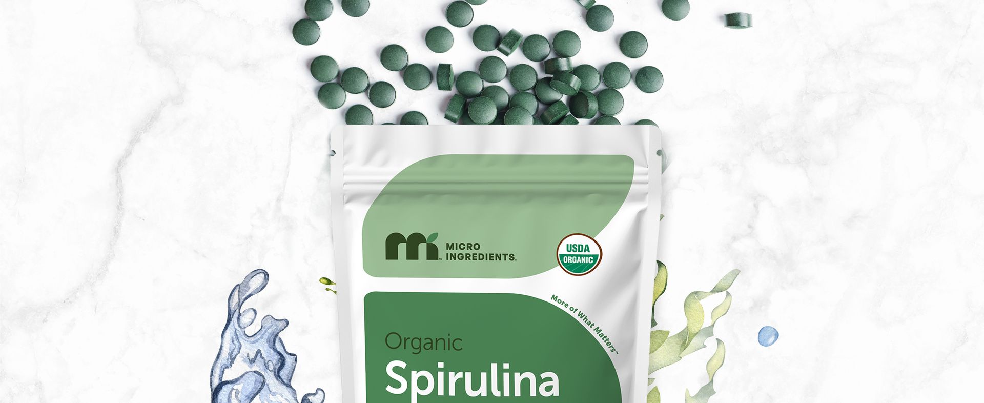 Micro Ingredients Organic Spirulina Chlorella Tablets, 720 Count
