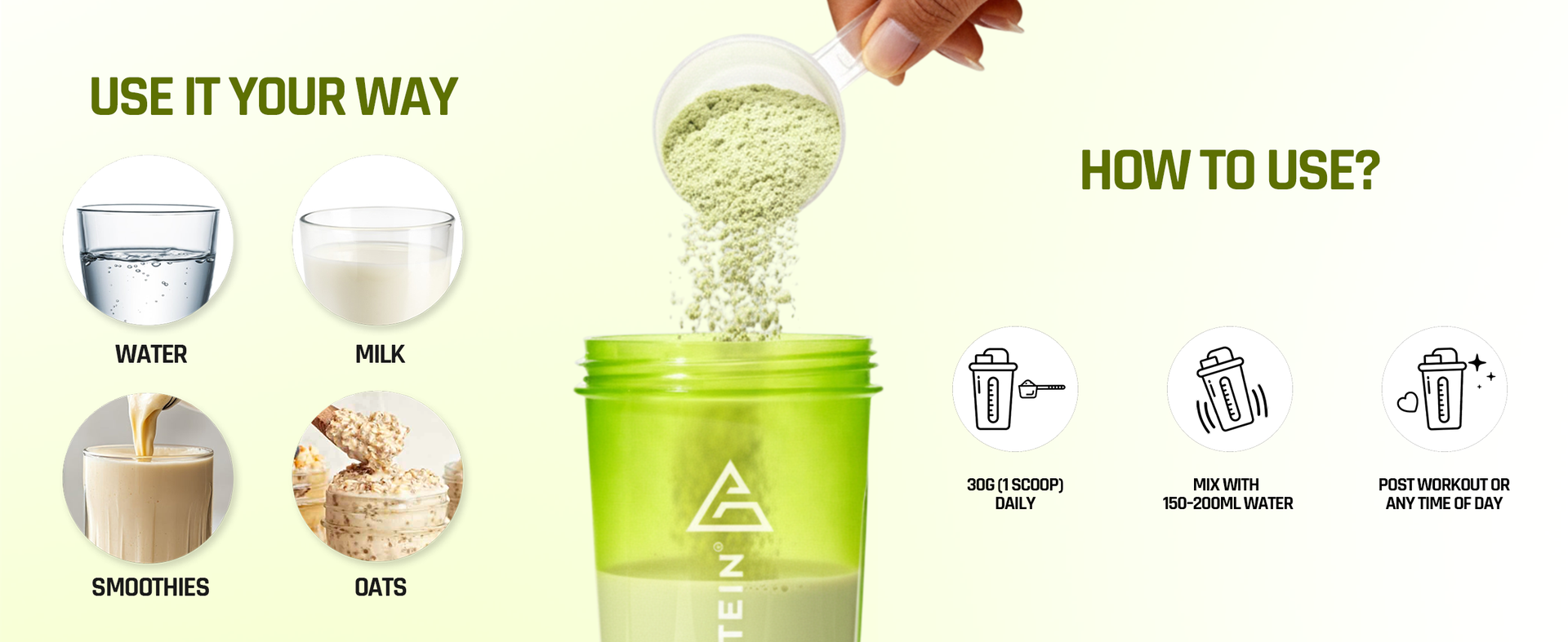 NATURALTEIN Plant Protein | 23g Clean Vegan Protein with BC30 Probiotic | Natural Pista Flavour | Supports Strength, Energy & Gut Health | No Added Sugar, 100% Natural & Easily Digestible
