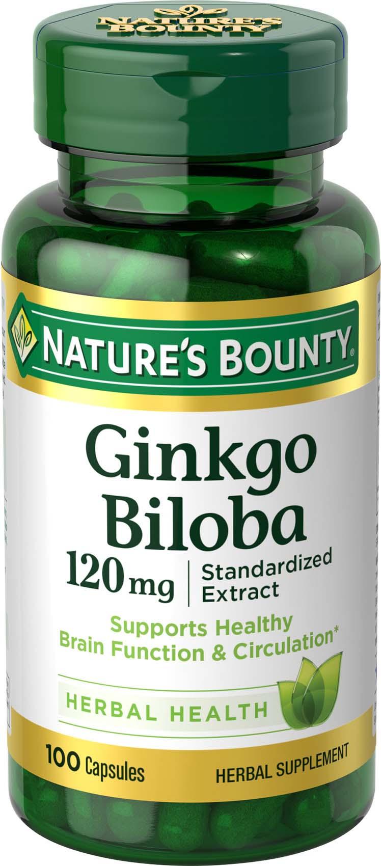 Nature's bounty ginkgo biloba Tablet 120mg 100 Count