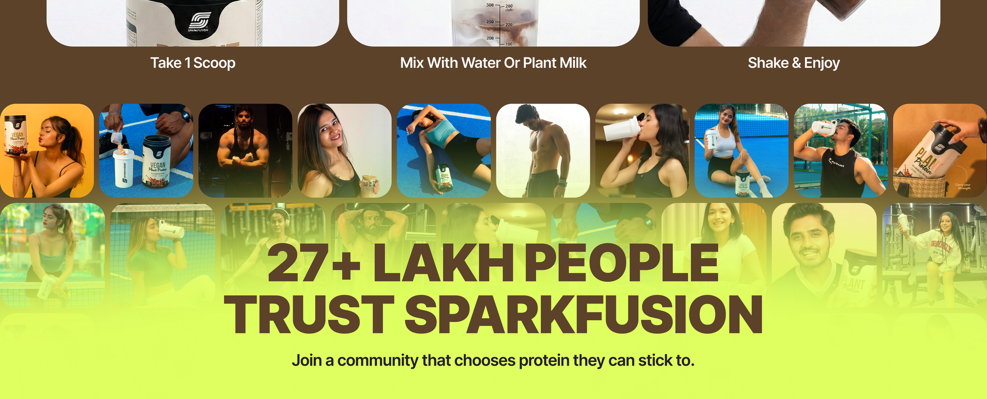 Sparkfusion Plant Protein Powder Isolated Pea & Brown Rice Protein 25 gm Protein Easy To Digest Triple|Chocolate Flavour 1 kg