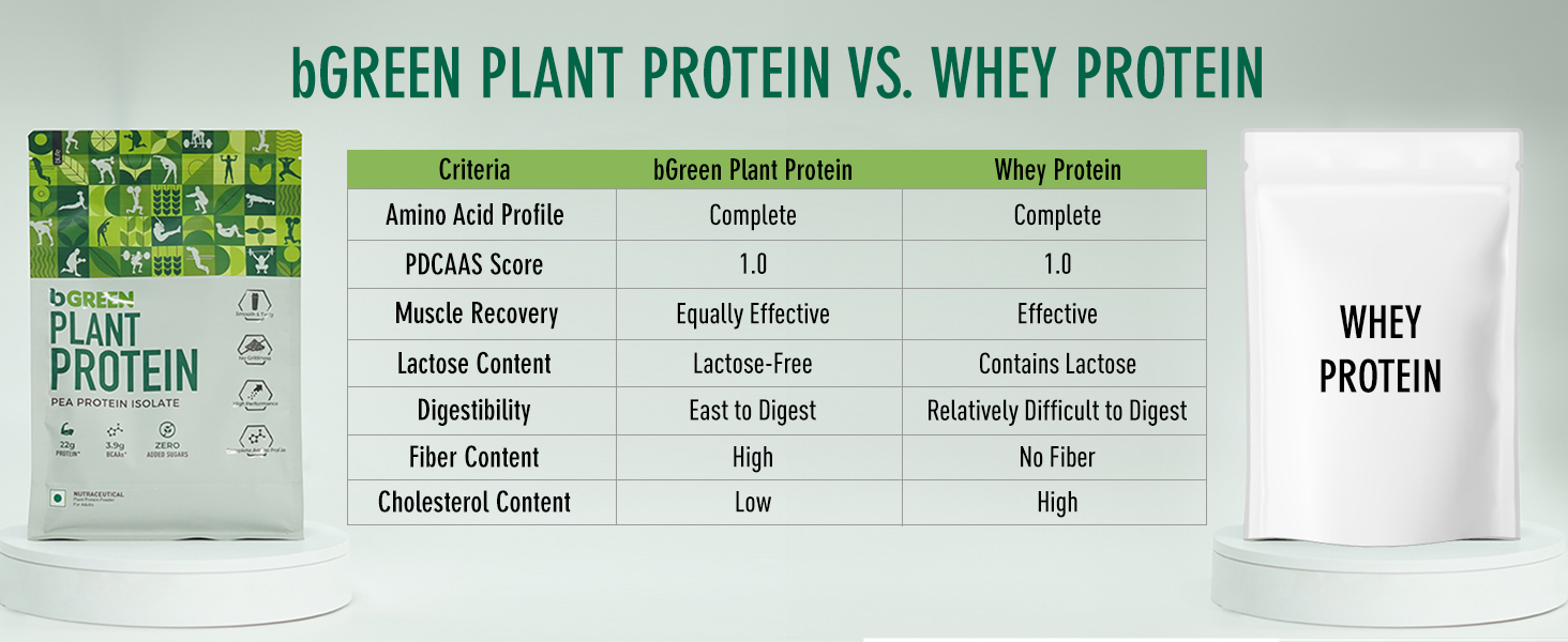 bGREEN Plant Protein Powder, Chocolate,1kg