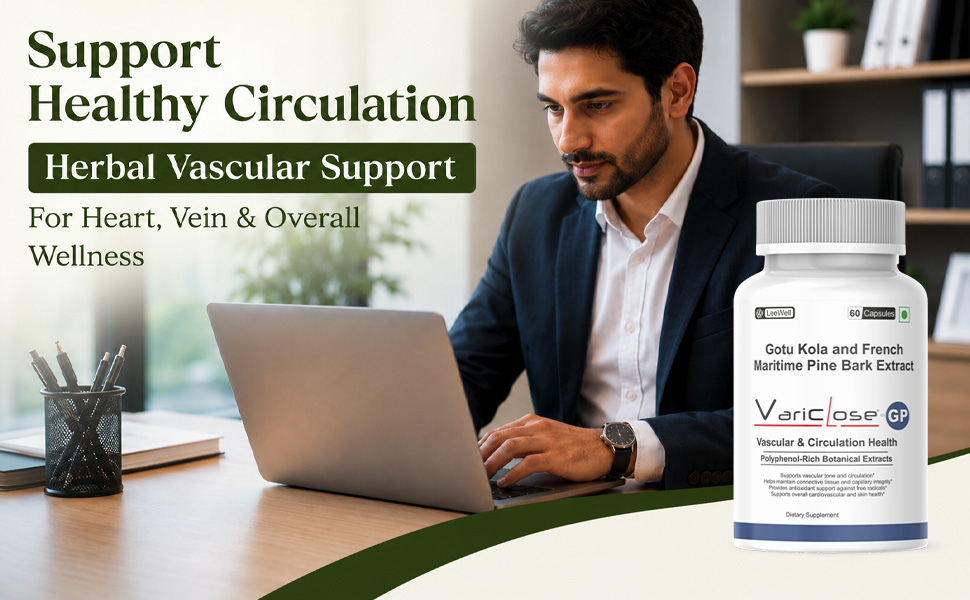 GP (LeeWell) Gotu Kola & French Maritime Pine Bark Extract,Arterial Support, Blood Pressure Support, Heart Health, Herbal Circulation & Veins Supplement- 60 Caps