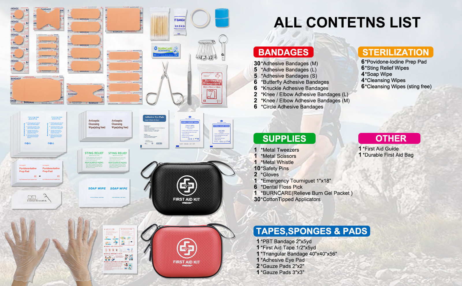 Mini First Aid Kit - 150 Piece Small Waterproof EVA Hard Shell Case