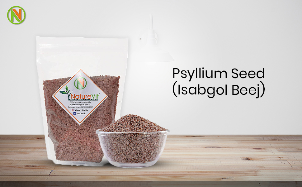 NatureVit Psyllium Seeds 400 Gram [Isabgol Beej] | Whole Natural Seeds for Digestion & Gut Health | Rich in Fiber | Ideal for Ayurvedic Use, Keto & Weight Management