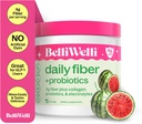 Belli Welli Fiber Supplement for Women & Men – Premium Daily Fiber Powder from Organic Acacia with Added Collagen, Electrolytes & Probiotics – No Bloat, Constipation & Gut Health Support (Watermelon) 2