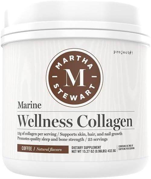 Martha Stewart Collagen Peptides Powder - Multi Collagen for Women | Healthy Supplement for Skin, Hair, Nails, and Bone Strength | 15g Protein | Coffee | 25 Servings 2