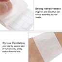 Mesh Breathable Non-Woven Tape Adhesive Bandage Roll Film Dressing Second Skin Healing Protective Adhesive Antibacterial Bandages Flexible Nonwovens 3.9inch*34foot（10cm*10m） (4inch*10.9yard) 5