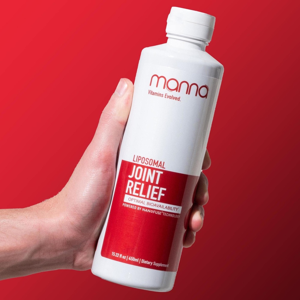 Manna Vitaminas Evolved Liposomal Suplemento de Alivio Conjunto para Mujeres, Hombre Incluye Curcumina, Glucosamina, Condroitina, Quercetina para la Salud Conjunta, Hinchazón, Aches, Aumento de Rango de Moción, Movilidad