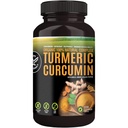 Cápsulas de Curcumina 100% crudas y orgánicas. Certified Organic, Gluten-Free, Non-GMO, and Caffeine-Free. Mejorado con ajo, jengibre y pimienta negra, 500 mg, 120 cápsulas veganos