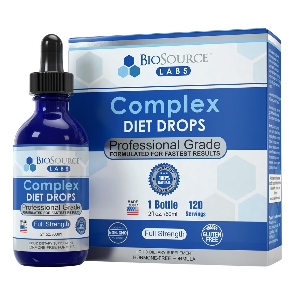 Las gotas de dieta complejas – las mejores gotas naturales para hombres y mujeres (1 botella, 2 fl oz) - 30 días de suministro