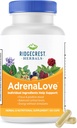 Ridgecrest Herbals AdrenaLove, Stress and Energy Support Supplement with Ashwagandha, L-Theanine, Ginseng, Schisandra, Taurine, Holy Basil, Adaptogens, B Vitamins (60 Vegan Caps, 30 Serv)