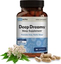 Sueños profundos ~ Suplemento natural del sueño - Promueve el sueño profundo, relajante - Blend of Melatonin, L-Tryptophan, Apigenin, Valerian, Chamomile, " Passionflower (90 cápsulas)