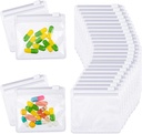 Nuanchu 200 piezas Pill Pouches Bags Set Reusable Zippered Pill Baggies Clear Plastic Self Sealing Travel Medicine Organizer Almacenamiento con Slide Lock for Medicine and Small Items