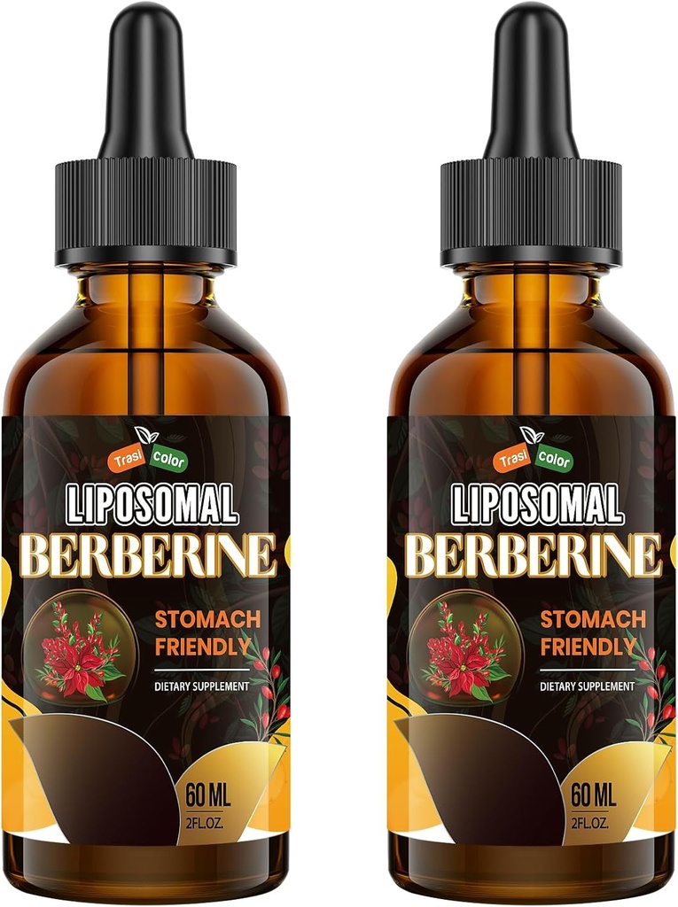 Berberine Supplement with Ceylon Cinnamon 3000mg - High Bioavailability Liposomal Berberine Liquid Drops, Berberine HCL Complex Plus Turmeric Supplements, AMPK Activator, Suitable for Women,Men-120ml