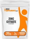 BulkSupplements.com Zinc Citrate Powder - Suplementos Zinc, Suplemento Mineral, para Immune Support - Gluten Free, 100mg por Serving, 1kg (2.2 lbs) (Pack of 1)