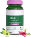 Biotin Supplement for Stronger Hair, Support Healthier Nails & Glowing Skin for Women & Men, Natural Sesbania Grandiflora Herb, 60 Veg Tabs