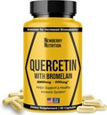 Quercetina con Bromelain Suplemento 1200mg, Quercetina 500mg cápsulas, ayuda a apoyar la inmunidad saludable, antioxidante potencial, 60 cuenta