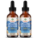 2000MG Liposomal Glutathione Liquid, 98% Absorción, Forma activa L-Glutathione Suplemento, Vegan Friendly, Poderoso Complejo Antioxidante para Sistema Inmune, Defensa del envejecimiento, Detox, 4 FL.OZ