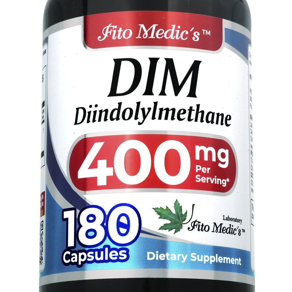 FITO MEDIC'S Lab | dim Supplement |180 Capsules |400 mg | dim | diindolylmethane | dim Supplement 400mg | Ultra high Absorption.