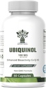 Ubiquinol CoQ10 100mg - Biodisponibilidad mejorada, Suplemento de alta absorción - No GMO, Gluten Free for Heart Health & Cardiovascular Support, 60 cápsulas