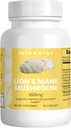Masculino de león orgánico Capsules 1000mg - Soporte Cognitivo, Nootropía Neuroprotectora, 60 caps Vegan