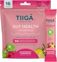 Tiiga Gut Health + Hydration Drink Mix – 7g Baobab, 5g Prebiotic Fiber, Electrolytes, No Dairy, Vegan, No Añadido Sugar, Digestión, Regularidad, Estreñimiento – 16 Servings