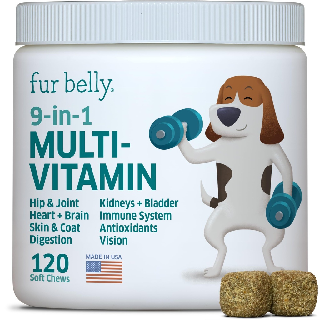 Multivitamina de perros - Vitaminas y Suplementos de perros - Enzimas digestivas " Probióticos - Probióticos para perros - para alergias a la piel y la carne - Sistema inmunológico " Salud general - 120 Trucos de perros de paja blanda