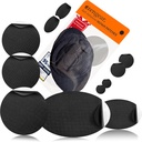 aZengear Patches de reparación - impermeable, autoadhesivo, Tear-Cold-Heat-Resistant Tejido de poliéster para fijar la chaqueta, amortiguador, traje de nieve, calzado, tent, PVC, ropa, tapicería (Negro)