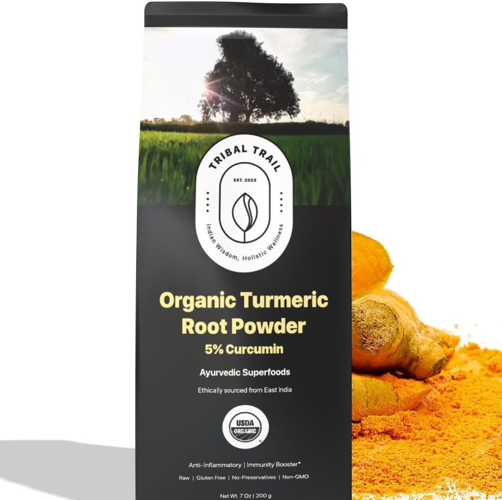 Orgánica Turmérica Polvo Silencio 7.05 oz Silencio USDA Orgánica &amp; No OGM Silencioso Curcumina Suplemento de India Silencio Lab Tested for Purity ← Rich in Antioxidants