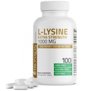 Bronson L-Lysine Extra Strength 1000 MG por Tablet High Potency, Immune Support &amp; Supports Collagen Synthesis, Non-GMO, 100 Vegetarian Tablets