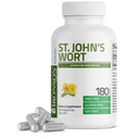 Bronson St. John's Wort 700 MG por Serving Hypericum Perforatum soporta un Mood positivo - No GMO, 180 cápsulas vegetarianas