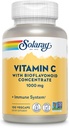 SOLARAY Vitamina C 1000mg con concentrado de bioflavonoides - Vitamina C cápsulas con rosa HIPS y cereza de Acerola - Antioxidante, Salud del Corazón y Apoyo Inmunitario Suplemento, Vegano, No GMO, 100 Servimientos