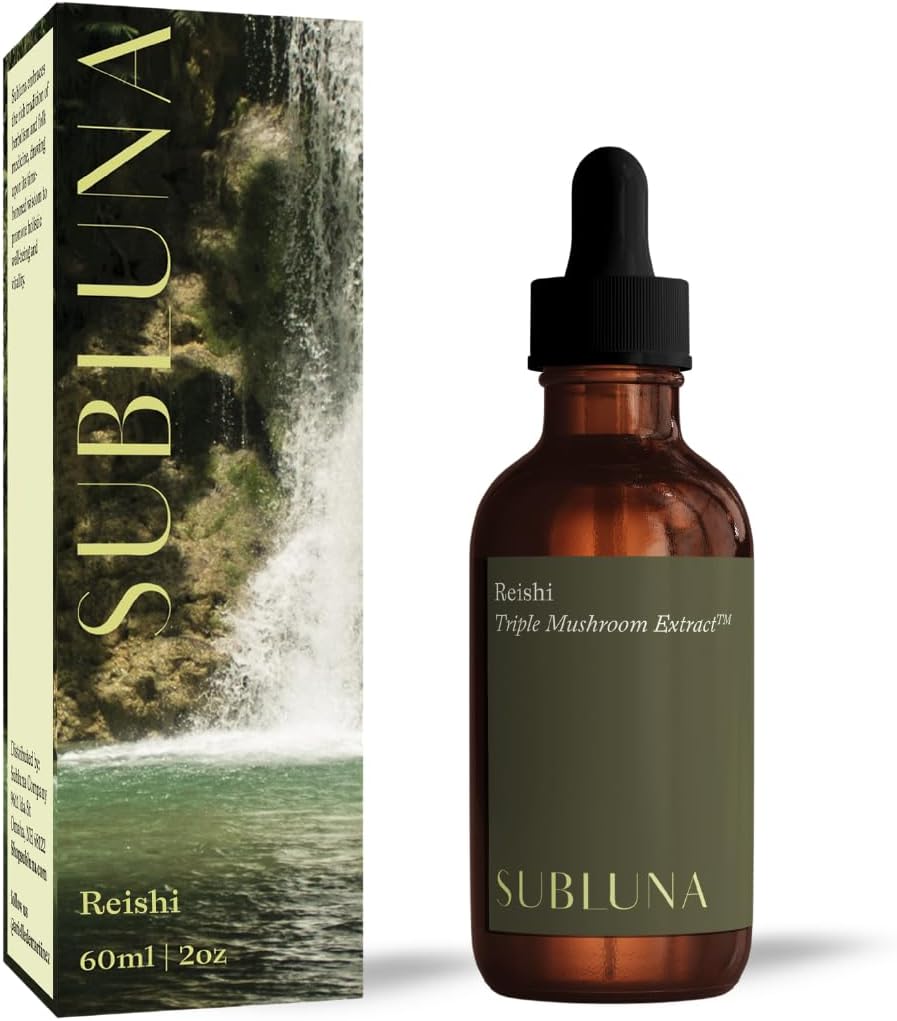 Reishi Mushroom Triple Extracto Tintura – Soporte inmunitario, alivio de estrés &amp; equilibrio de humor Suplemento – Adaptógeno poderoso – Maximum Potency Liquid Drops for Mood & Relax