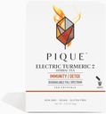 PIQUE Electric Turmeric 2 - Apoya la inmunidad saludable, la respuesta inflamatoria natural, las vías de desintoxicación natural y la piel radiante - 28ct Single Serve Sticks (Pack of 1)