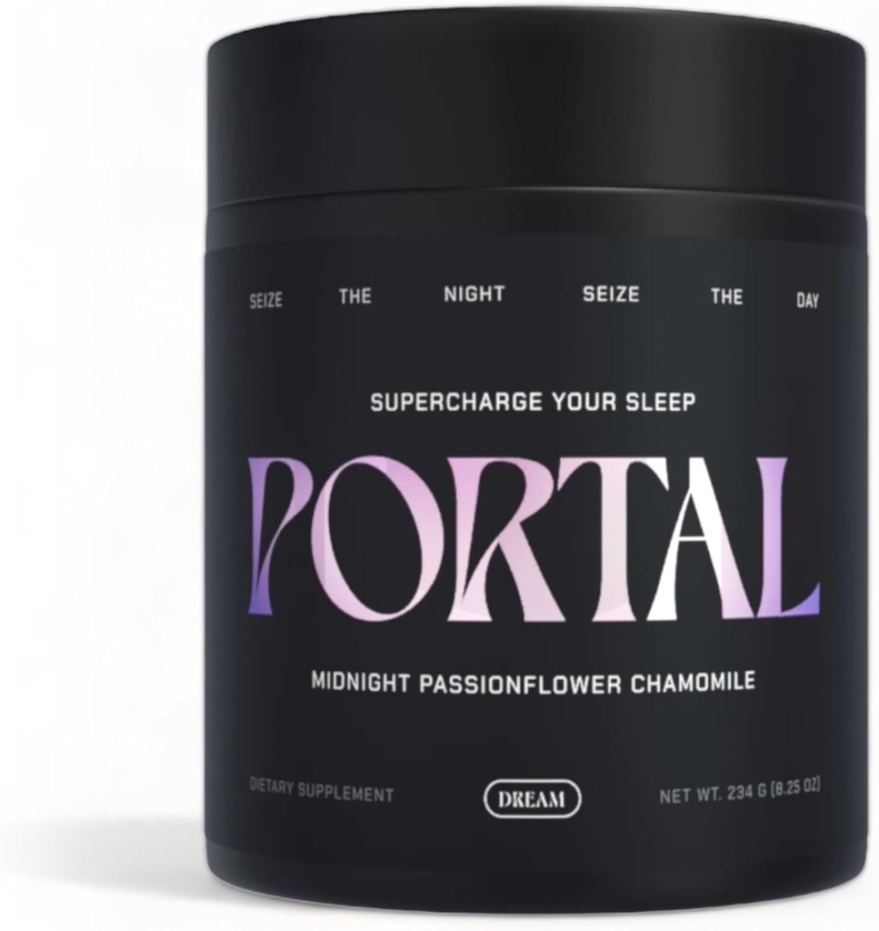 Portal TM ← Inauguración natural del sueño y suplemento de calidad Silencioso libre de melatonina, sueño profundo y calma ayuda Ø Magnesium, Glycine, L-Theanine, Apigenin  282 mg Magnesium Glycinate, 2g Glycine per Serving