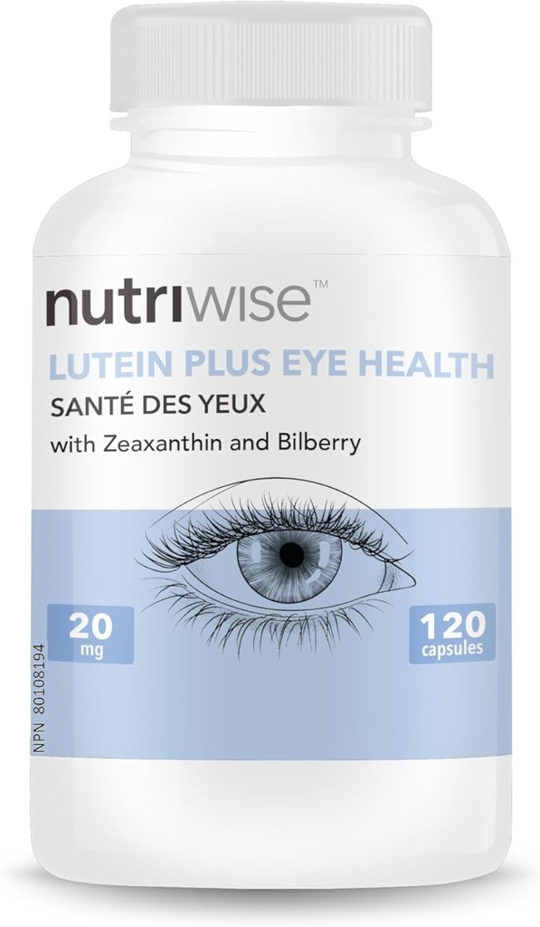 NutriWise Lutein Plus Antioxidant for Eye Health (Bilberry Zeaxanthin Lutein)