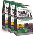 Respuesta de la naturaleza Sambucus Mega Gummies TEN 7X Más Concentración de Elderberry TENIDO Sin alcohol, Sin gluten, Sin gelatina, Vegan, No GMO &amp; No Preservatives TEN 30ct Gummies (Pack of 3)